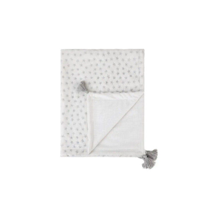 Abracadabra Reversible White Cloud Soft Luxe Blanket - Stars