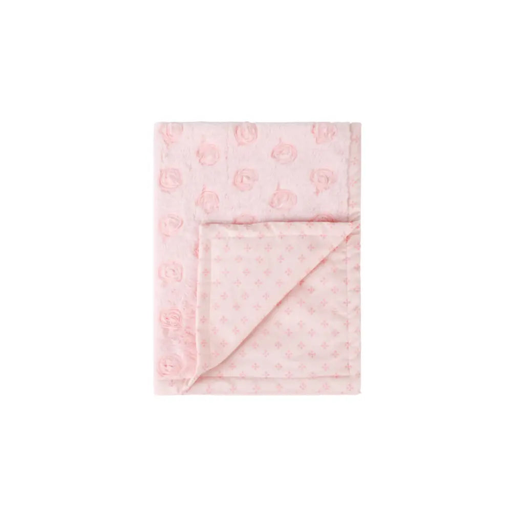 Abracadabra Pink Rose Bloom Luxe Blanket