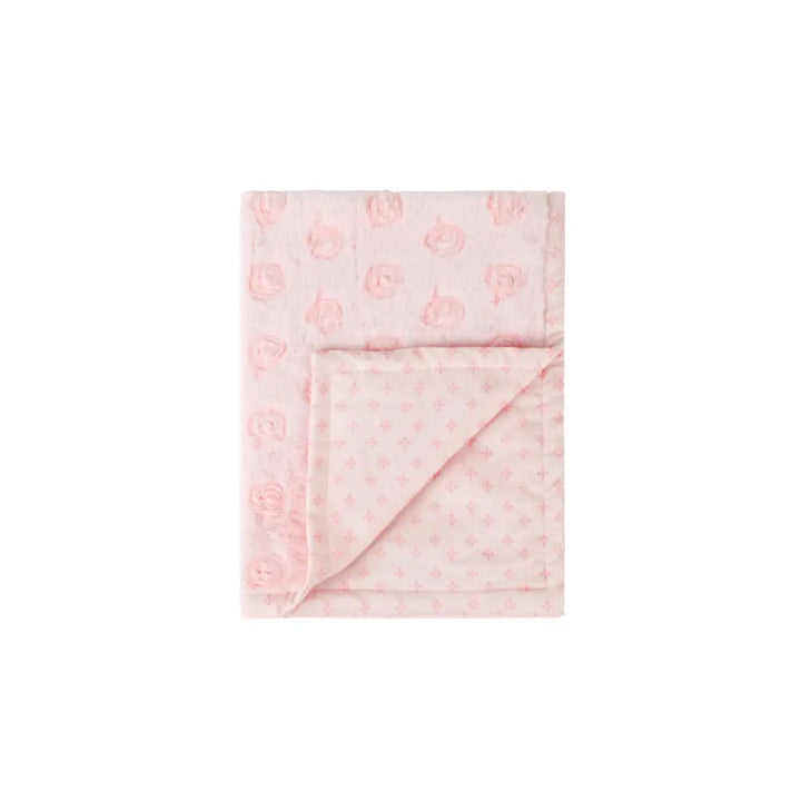 Abracadabra Pink Rose Bloom Luxe Blanket