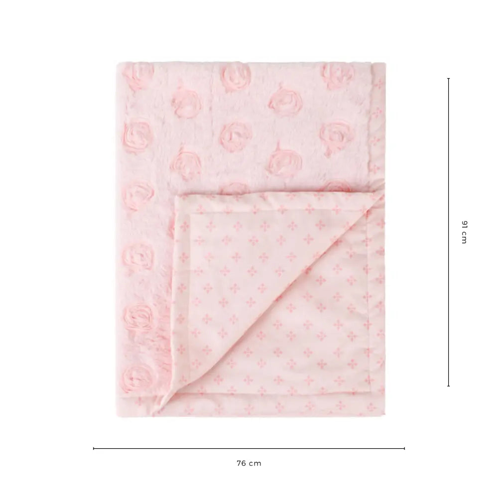 Abracadabra Pink Rose Bloom Luxe Blanket
