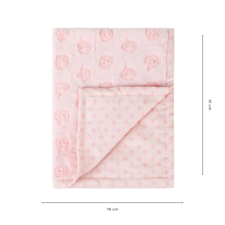 Abracadabra Pink Rose Bloom Luxe Blanket