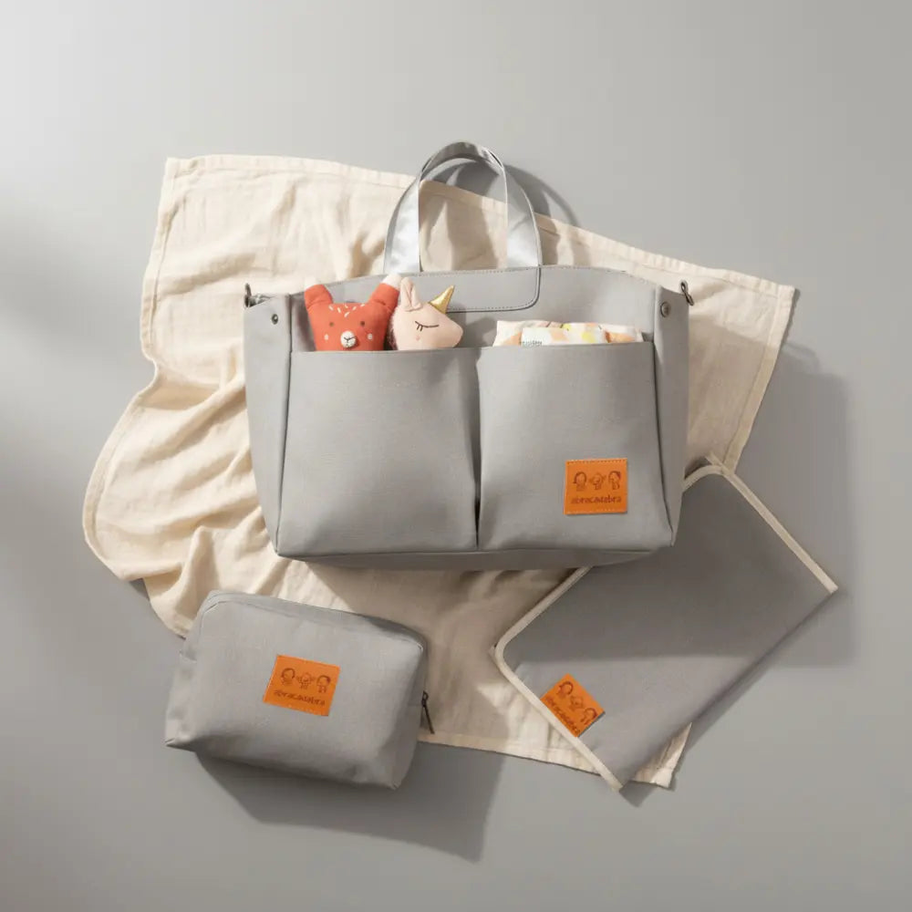 Abracadabra Everyday Essentials Diaper Bag - Misty Grey