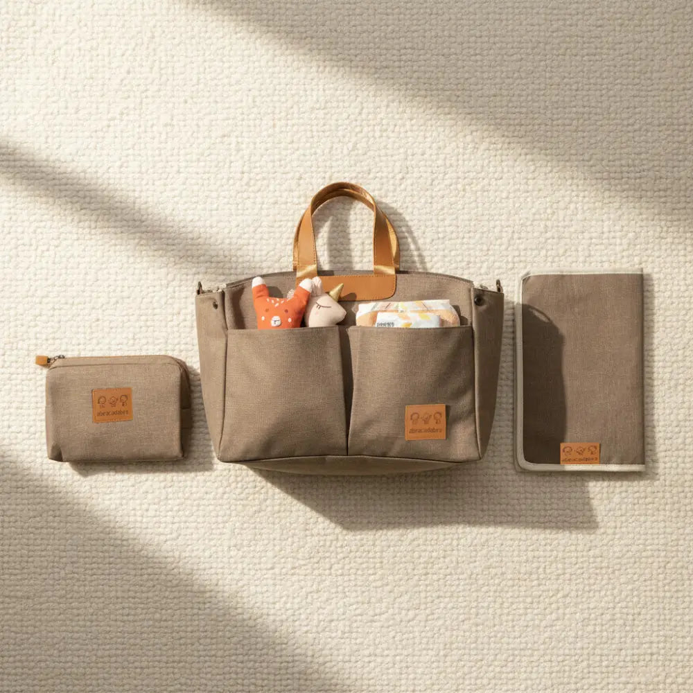 Abracadabra Everyday Essentials Diaper Bag - Pebble Grey