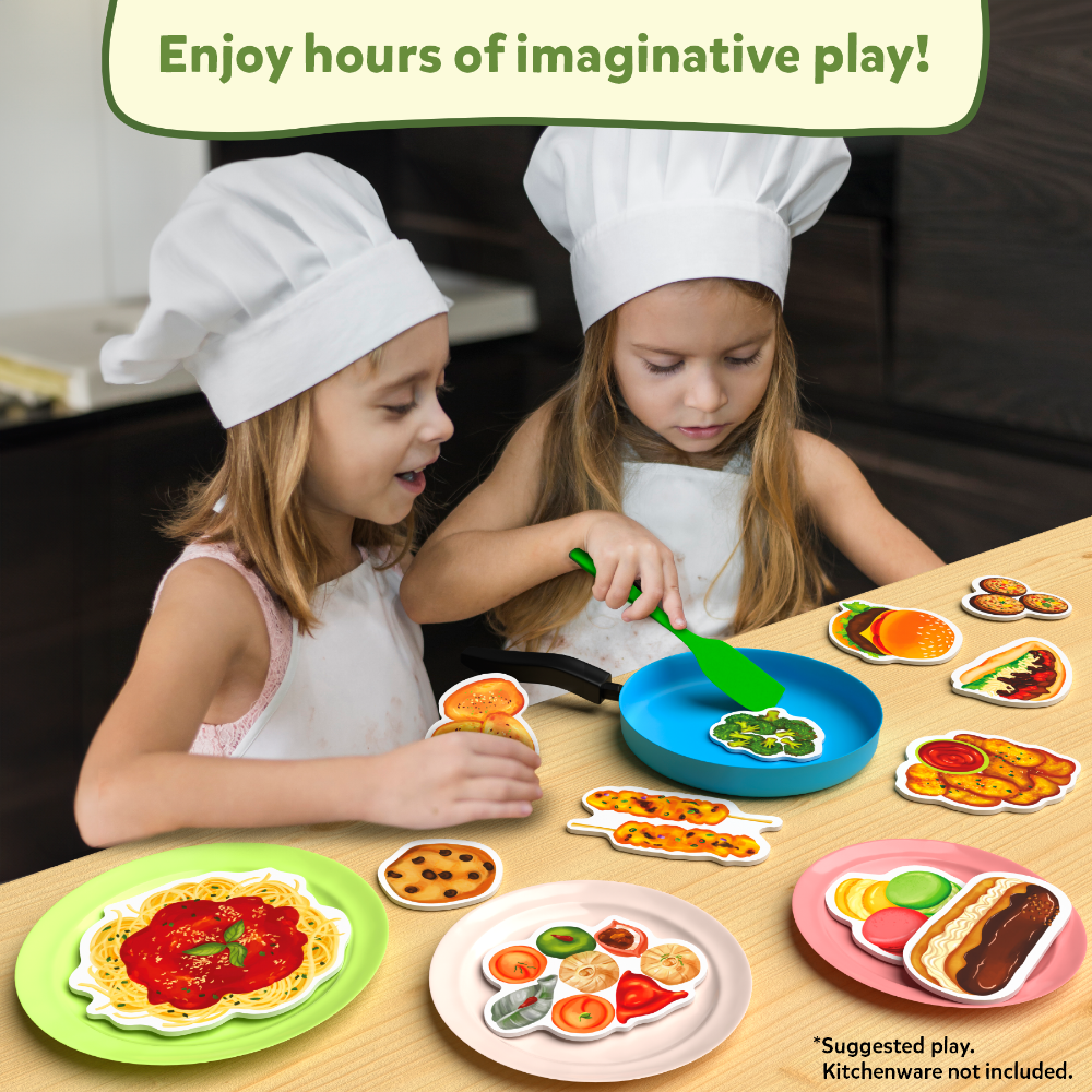 Skillmatics Pretend Play Playset 100 Most Real Play Foods