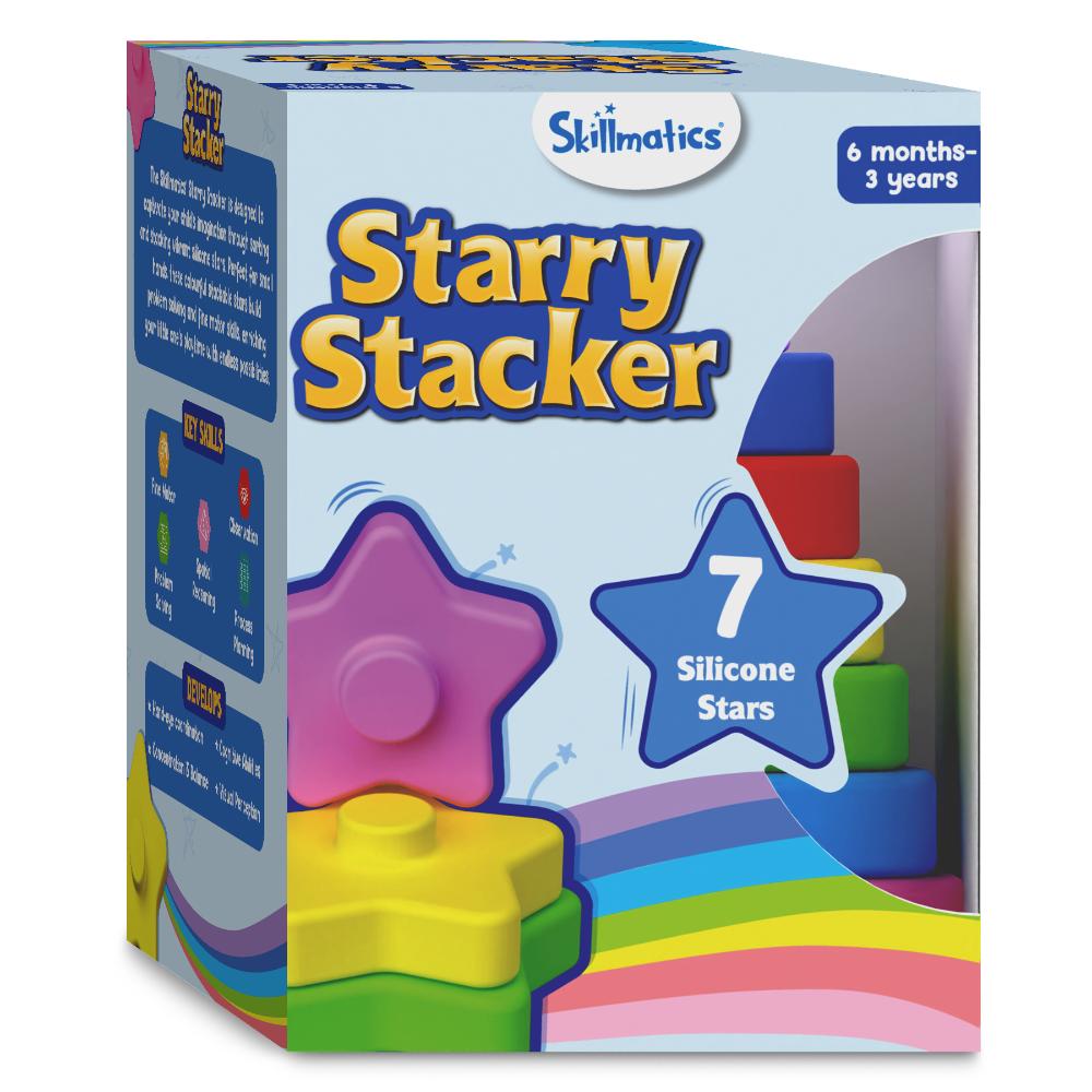 Skillmatics Silicone Stacking Toys Starry Stacker