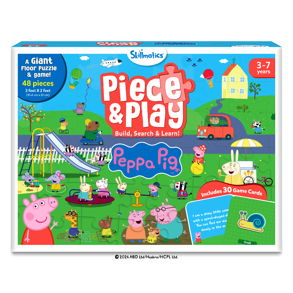 Skillmatics Peppa Pig Floor Puzzle & Game Piece & Play