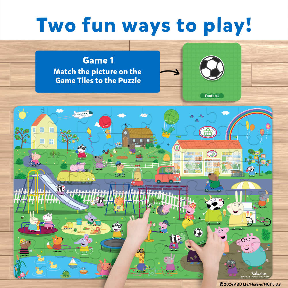 Skillmatics Peppa Pig Floor Puzzle & Game Piece & Play