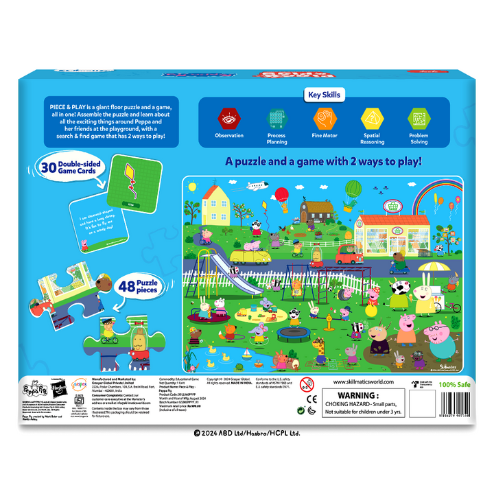 Skillmatics Peppa Pig Floor Puzzle &amp; Game Piece &amp; Play