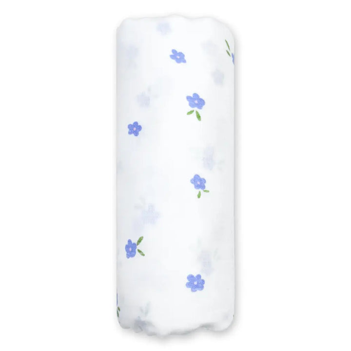 Nintara Baby Extra-Large Swaddle - 100% Organic Premium Muslin Cotton, 47" x 47" (119 cm x 119 cm), Ultra-Soft, Breathable &amp; Lightweight, Multipurpose, Hypoallergenic, Gift for Newborn Babies - Purple Blossom