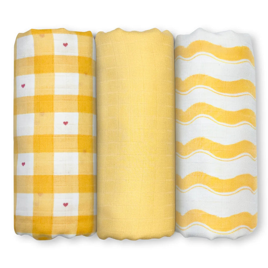 Nintara Baby Extra-Large Swaddle – Pack of 3, 47" x 47" (119 cm x 119 cm) - Sunshine Baby