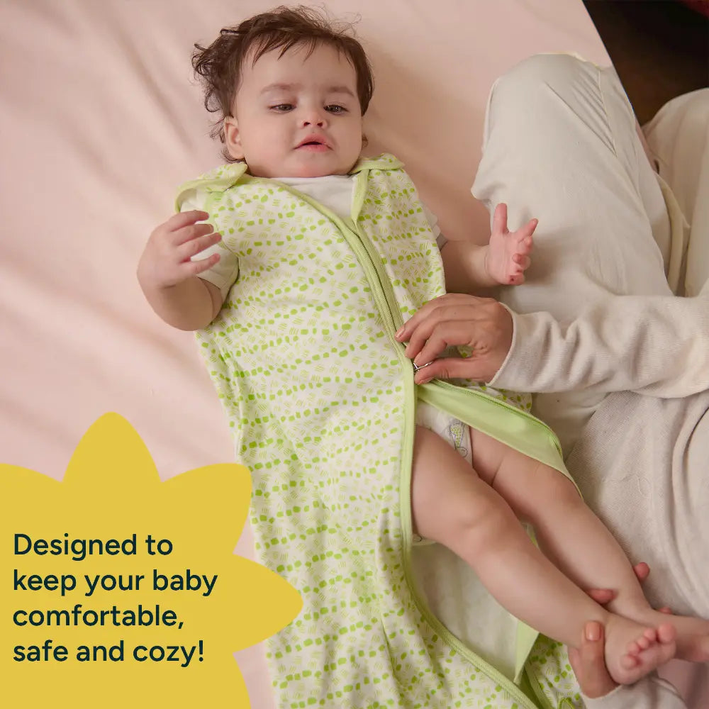 Nintara Baby 0.5 TOG Sleep Sack  -  Premium Organic Cotton, Lightweight Wearable Blanket for Newborns, Infants &amp; Toddlers (3 - 9 Months), Unisex Baby Sleeping Bag, Gifts for Babies - Forest Flutter