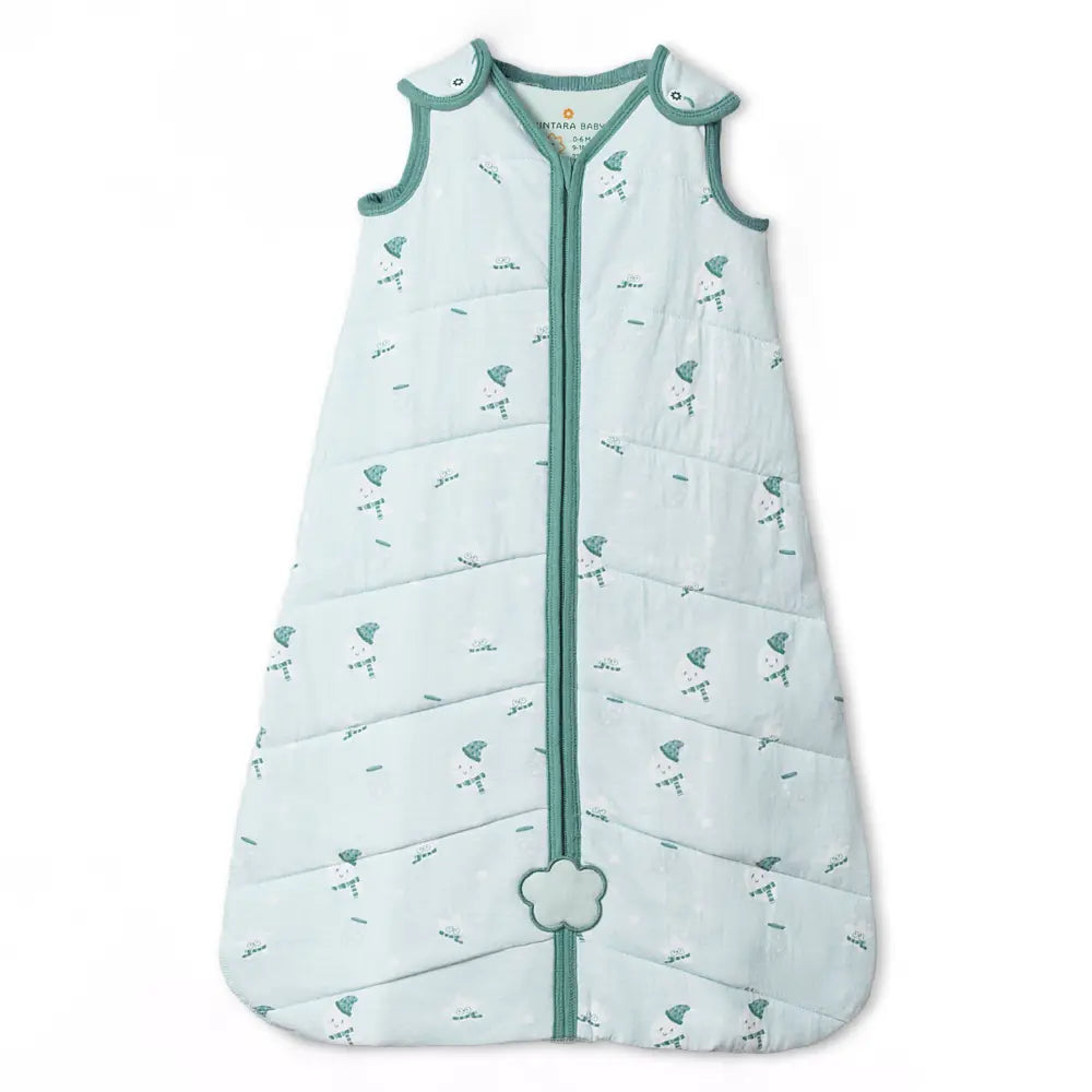 Nintara Baby 1.5 TOG Sleep Sack  -  Premium Organic Cotton, Soft, Breathable, Winter Swaddle &amp; Wearable Blanket for Newborns, Infants (0 - 6 Months), Unisex Baby Sleeping Bag, Gifts for Babies - Moonlit Magic