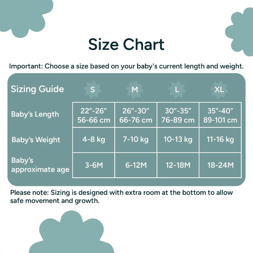 Nintara Baby 1.5 TOG Sleep Sack  -  Premium Organic Cotton, Soft, Breathable, Winter Swaddle &amp; Wearable Blanket for Newborns, Infants (0 - 6 Months), Unisex Baby Sleeping Bag, Gifts for Babies - Moonlit Magic