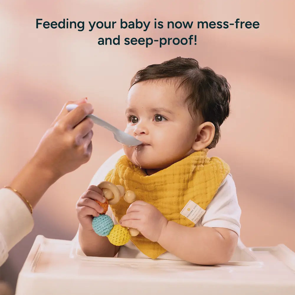 Nintara Baby Bandana Bibs – 100% Organic Muslin Cotton - Solids