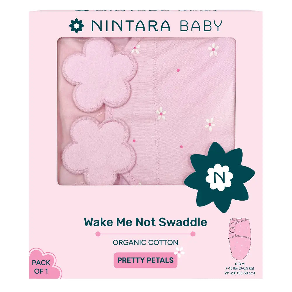 Nintara Baby Swaddle Wrap – Premium Organic Cotton - Pretty Petals