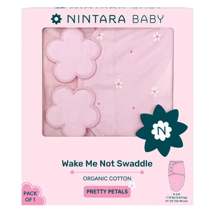 Nintara Baby Swaddle Wrap – Premium Organic Cotton - Pretty Petals