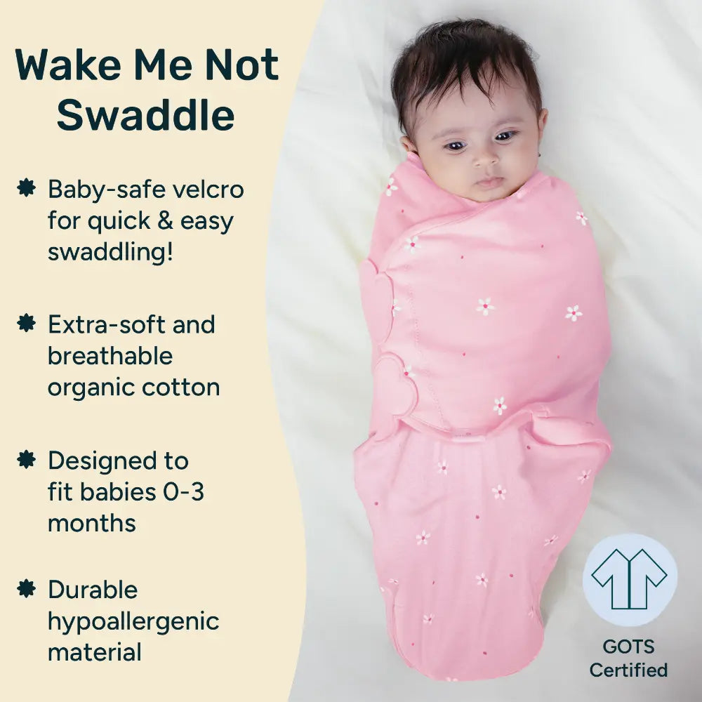Nintara Baby Swaddle Wrap – Premium Organic Cotton - Pretty Petals