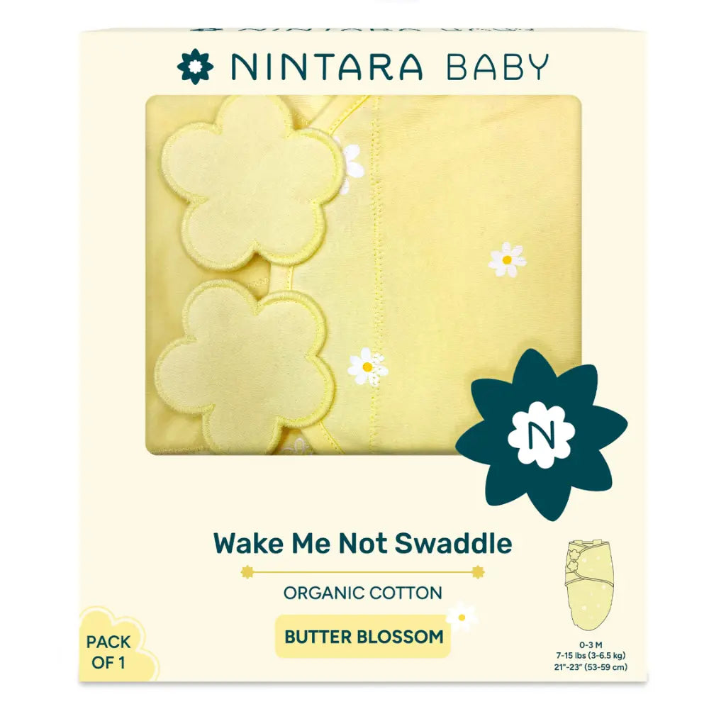 Nintara Baby Swaddle Wrap – Premium Organic Cotton - Butter Blossoms