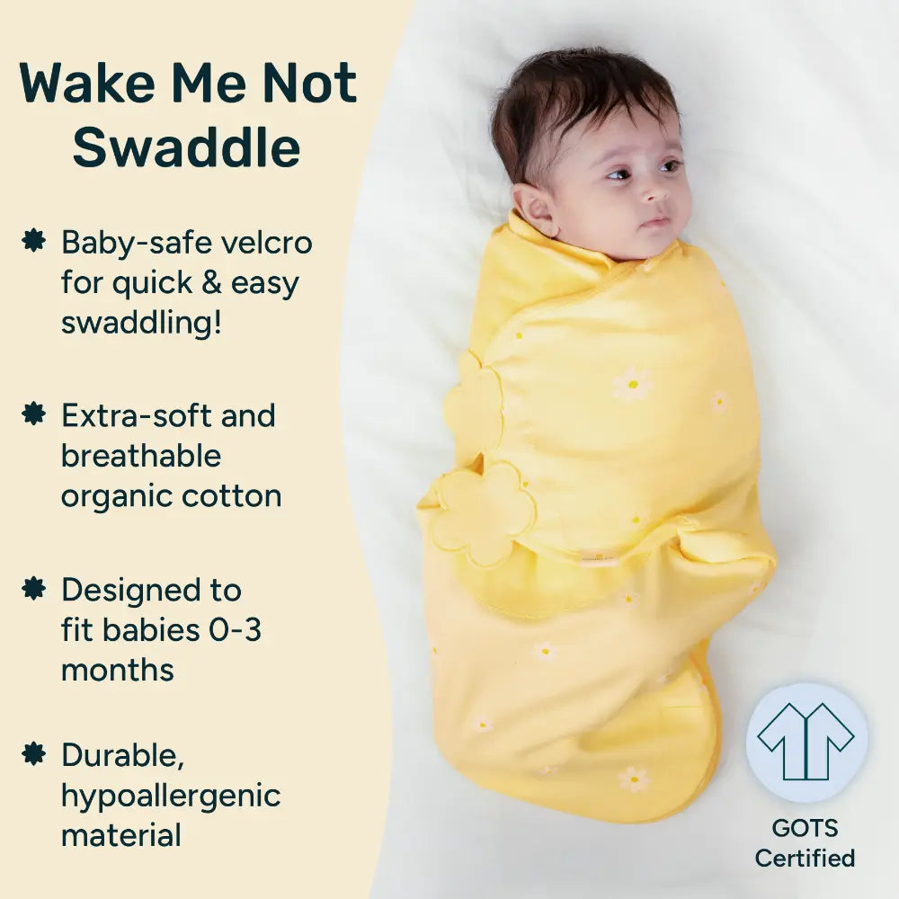 Nintara Baby Swaddle Wrap – Premium Organic Cotton - Butter Blossoms