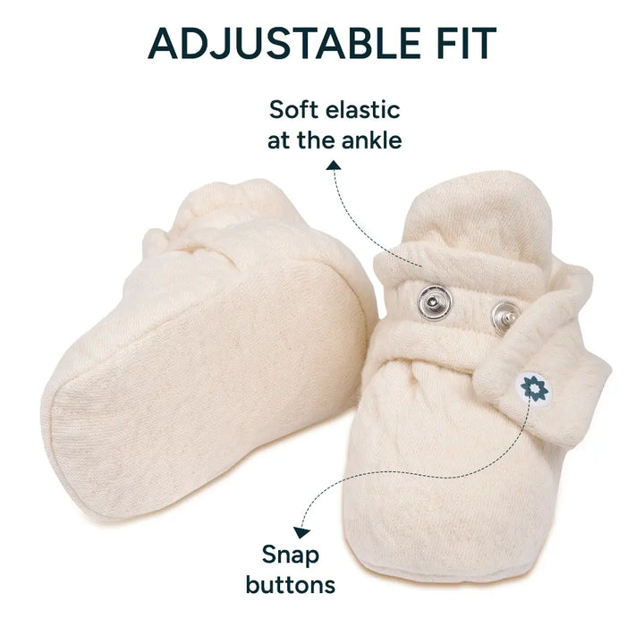 Nintara Baby Soft Cotton Booties - Warm White