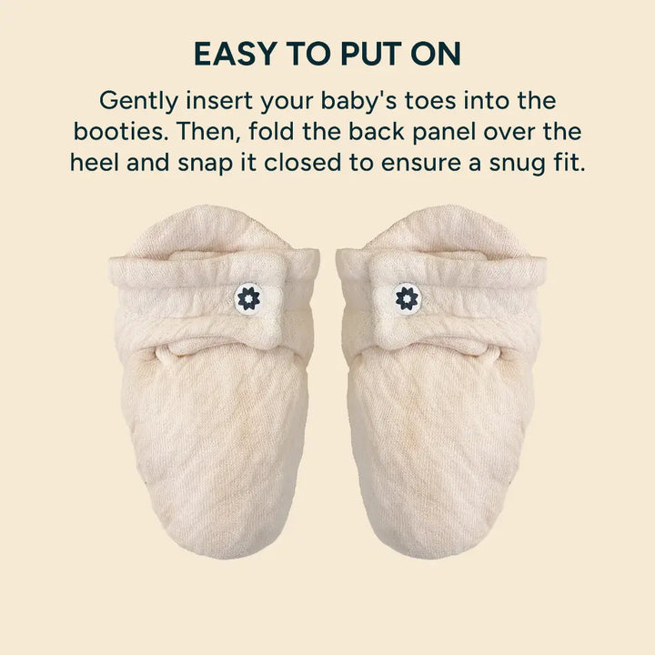 Nintara Baby Soft Cotton Booties - Warm White