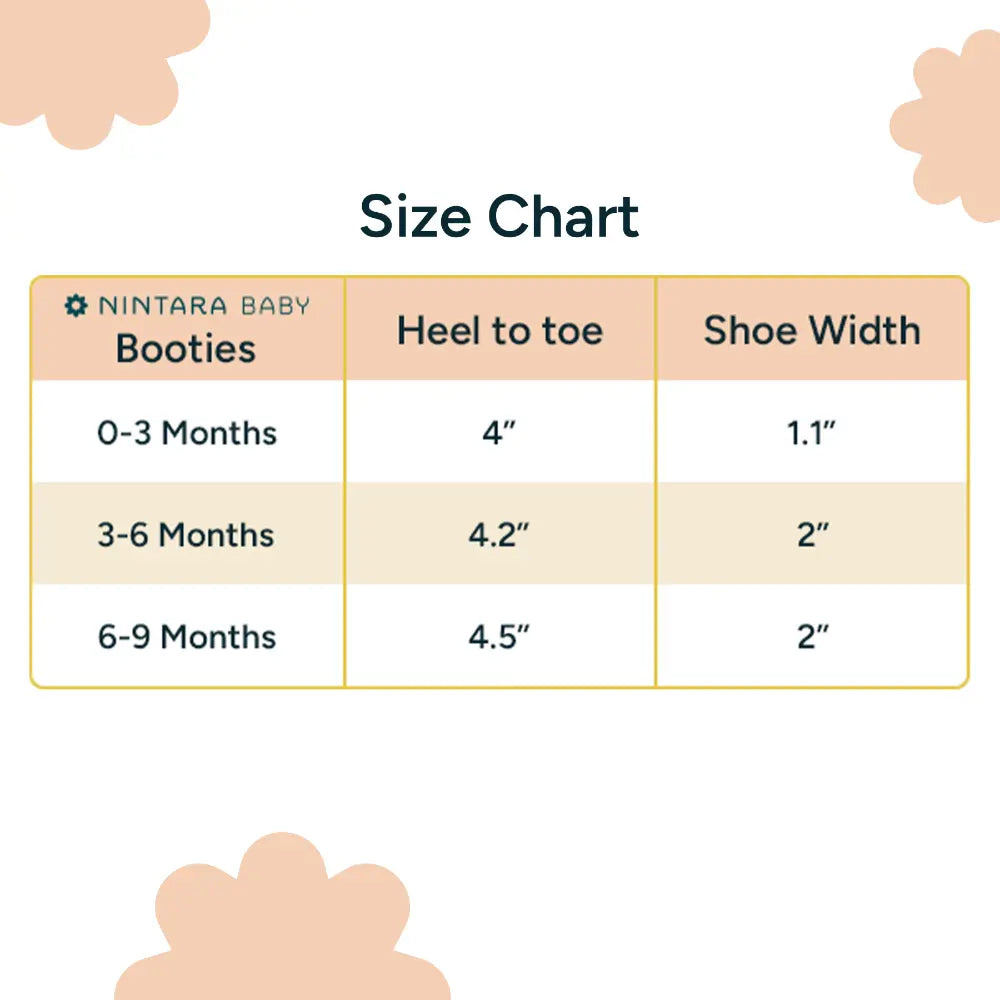 Nintara Baby Soft Cotton Booties - Warm White