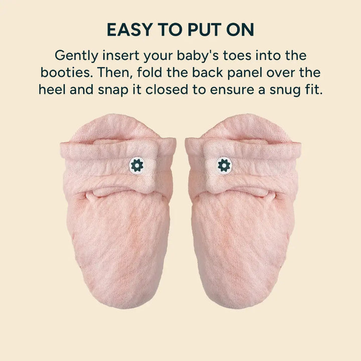 Nintara Baby Soft Cotton Booties - Pretty Pink (6-9M)