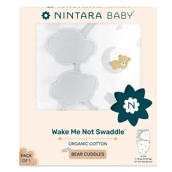 Nintara Baby Swaddle Wrap – Premium Organic Cotton, White | 0–2 Years | Unisex