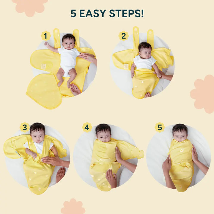 Nintara Baby Swaddle Wrap – Premium Organic Cotton, White | 0–2 Years | Unisex