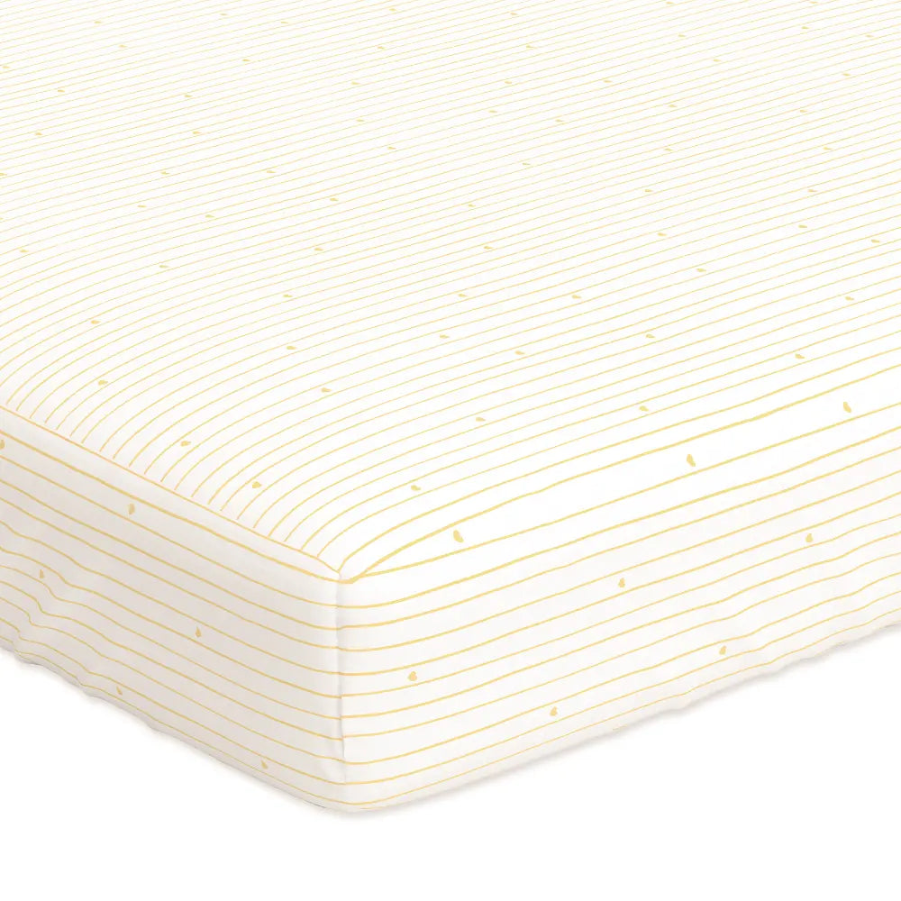 Nintara Baby Fitted Crib Sheet – 100% Organic Cotton Jersey, 52 x 28 Inches - Cocoa Hearts