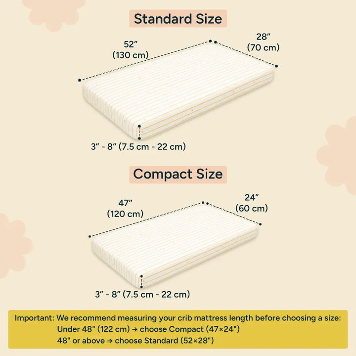 Nintara Baby Fitted Crib Sheet – 100% Organic Cotton Jersey, 52 x 28 Inches - Cocoa Hearts