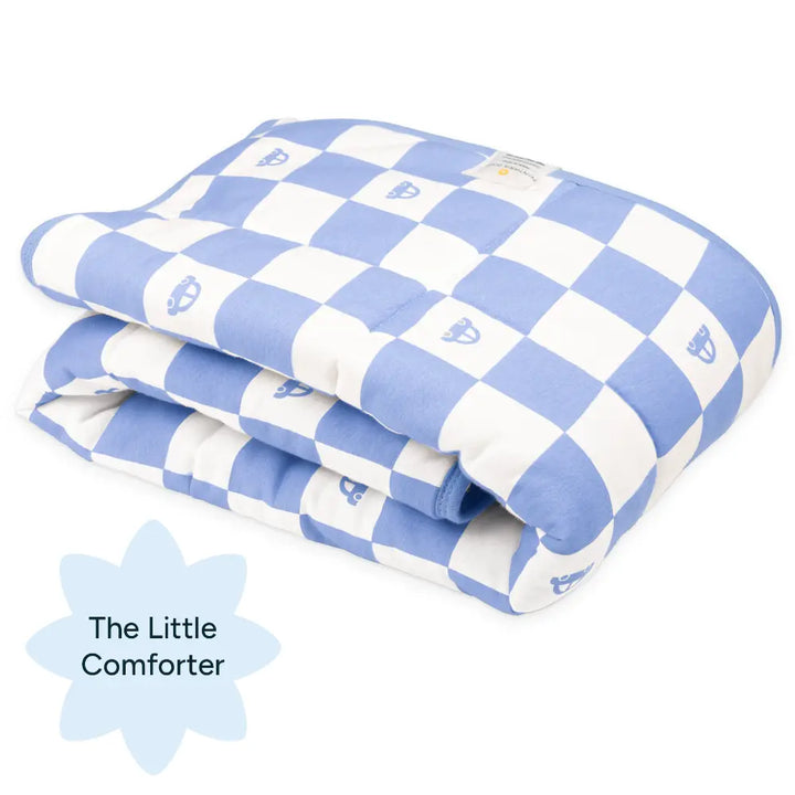 Nintara Baby Little Comforter Blanket – Organic Cotton Blanket, 30" x 40" | Vroom Vroom! Warm