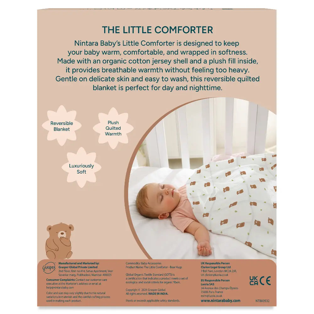 Nintara Baby The Little Comforter - (Thick Blanket) - Bear Hugs