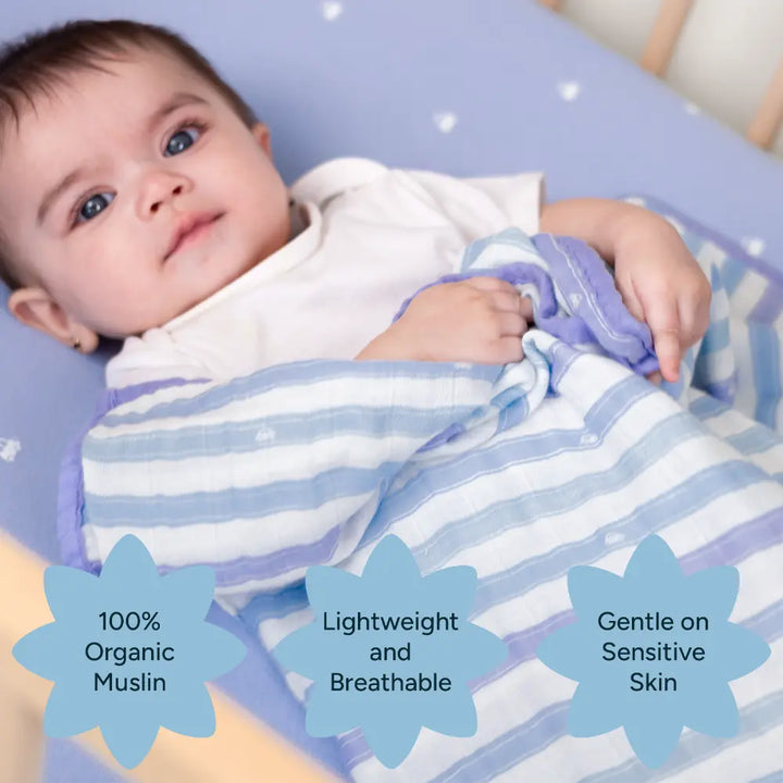 Nintara Baby The Everyday Blanket - (Medium Blanket) - Vroom, Vroom!