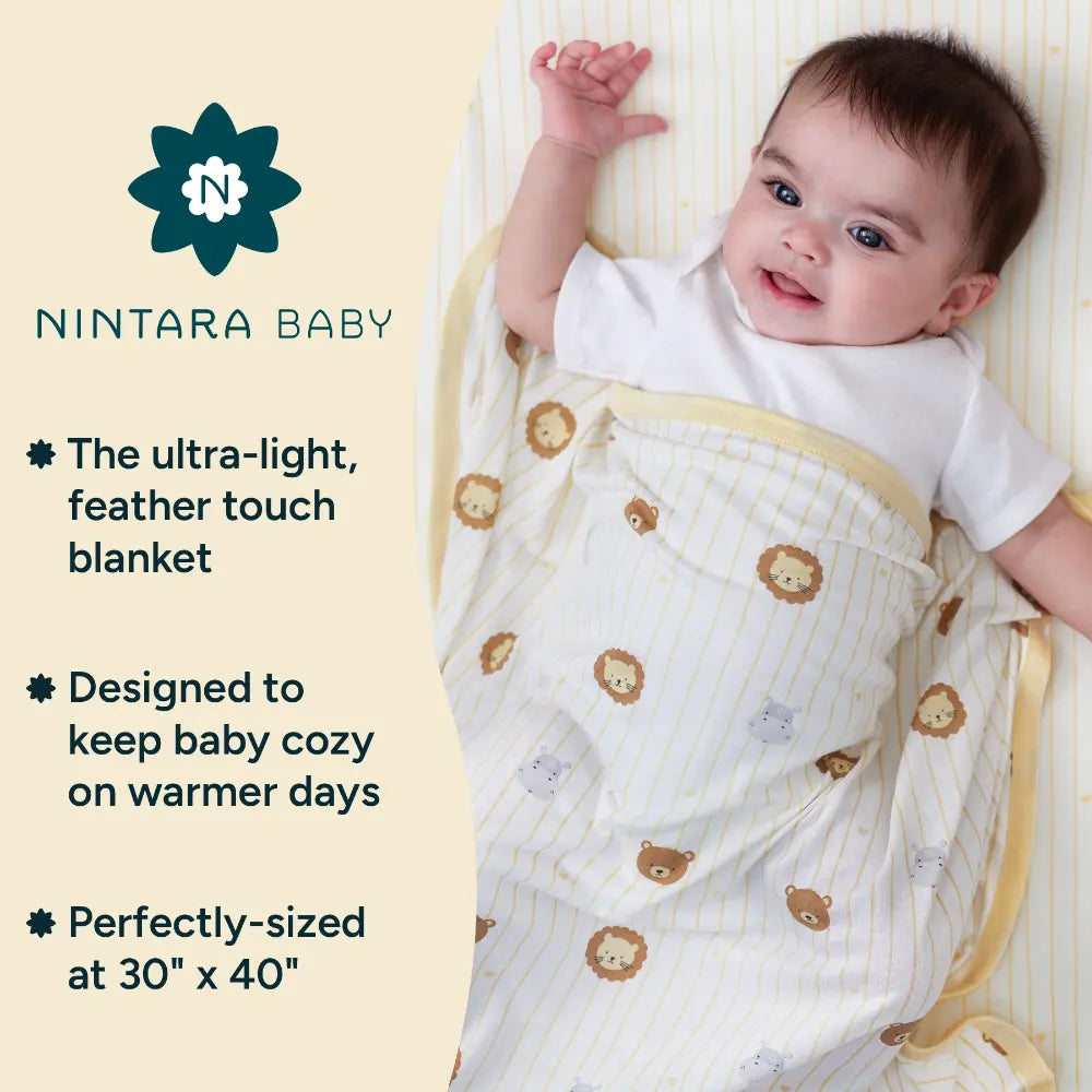 Nintara Baby The Breezy Blanket - (Thin Blanket) - Bear Hugs