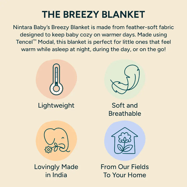 Nintara Baby The Breezy Blanket - (Thin Blanket) - Bear Hugs