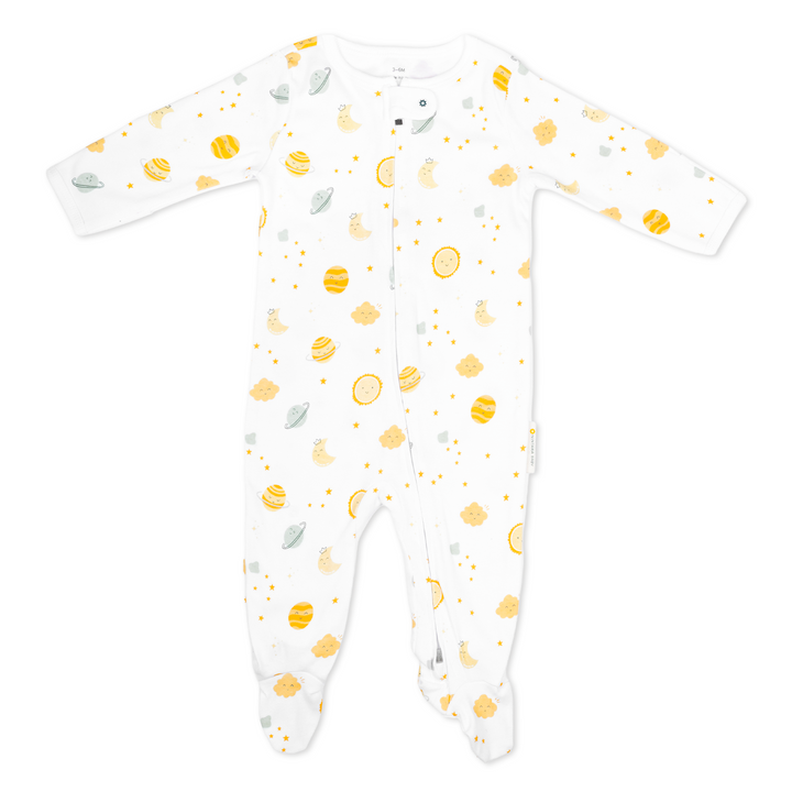 Nintara Baby Unisex Footed Bodysuit – 100% Organic Cotton Zip-Up Sleeper - Up So High