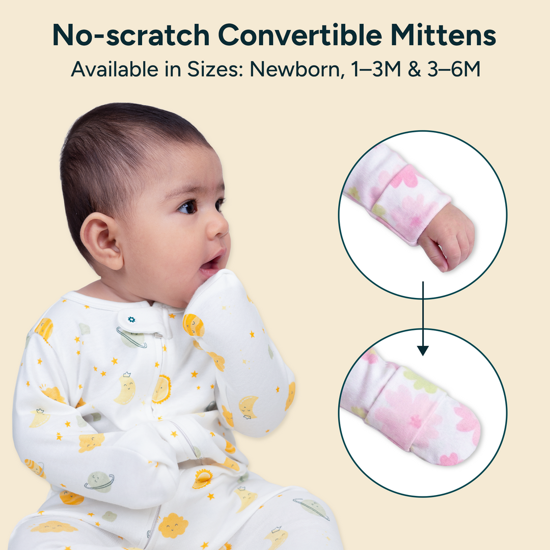 Nintara Baby Unisex Footed Bodysuit – 100% Organic Cotton Zip-Up Sleeper - Up So High