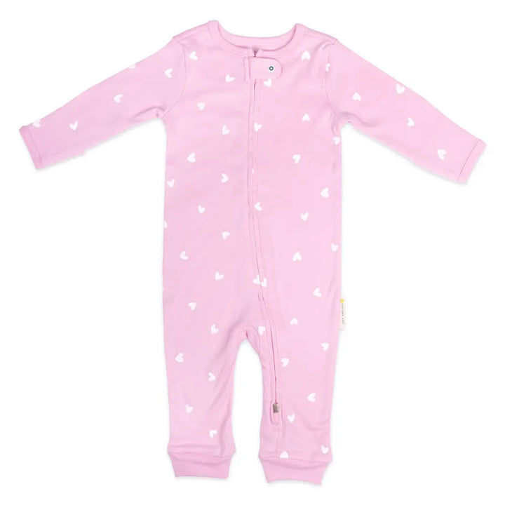 Nintara Baby Footless Bodysuit – 100% Organic Cotton Zip-Up Sleeper - Little Hearts
