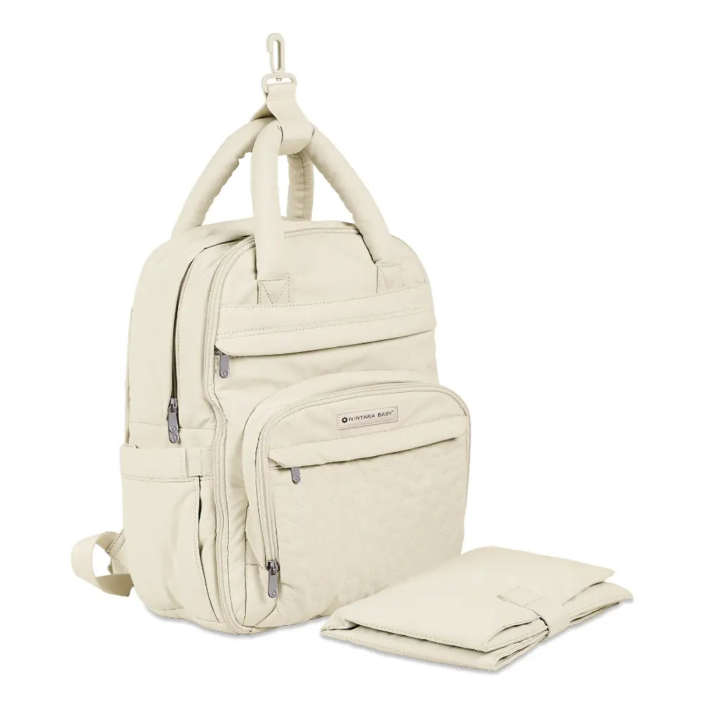 Nintara Baby Diaper Bag for Mothers – Water-Resistant Baby Travel Bag - Beige