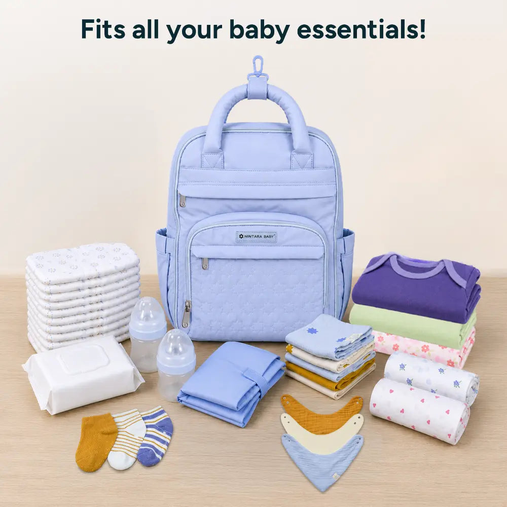Nintara Baby Diaper Bag for Mothers – Water-Resistant Baby Travel Bag - Beige