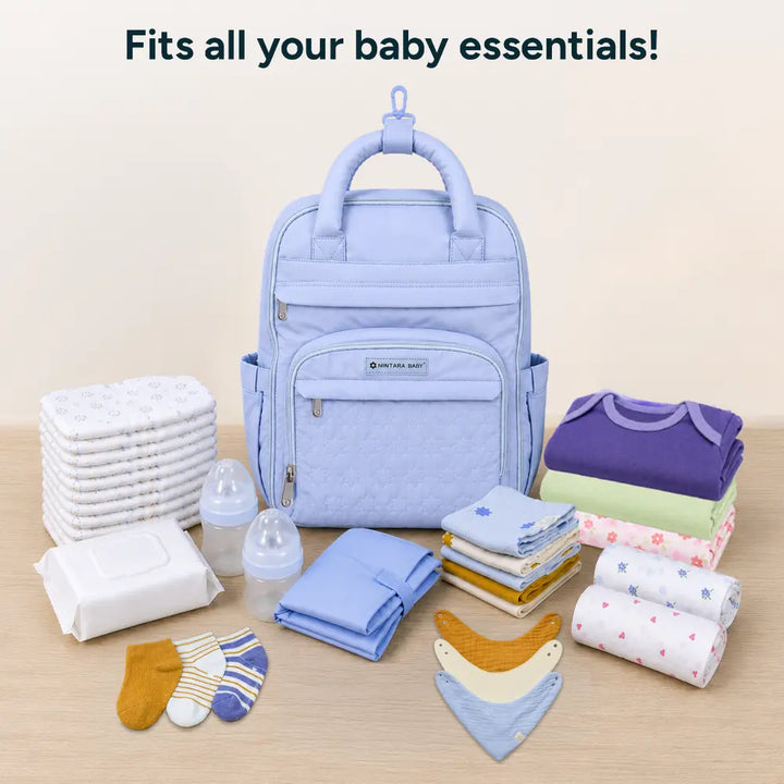 Nintara Baby Diaper Bag for Mothers – Water-Resistant Baby Travel Bag - Beige