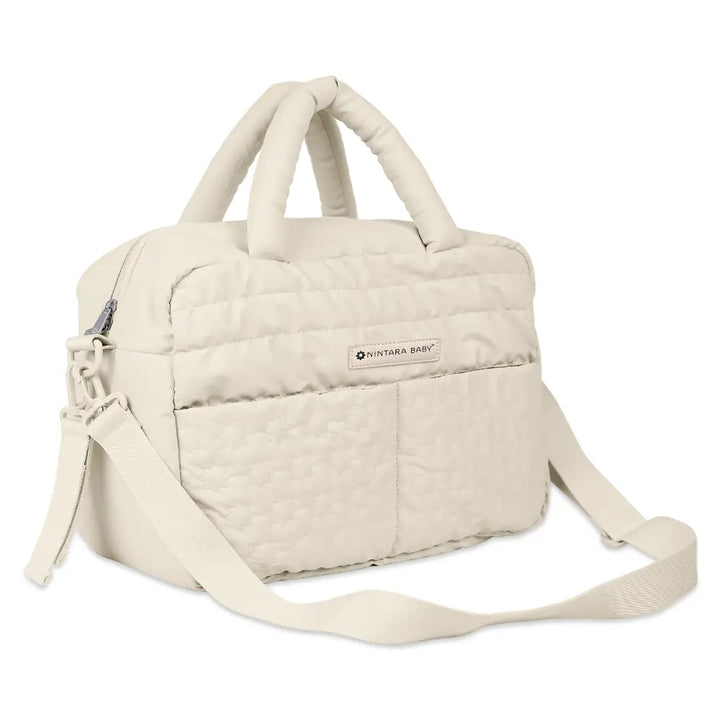 Nintara Baby Diaper Duffle Bag for Mothers, Travel Bag with 11 Compartments - Beige