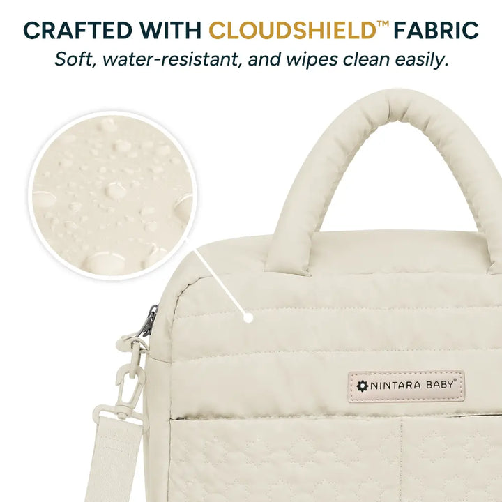 Nintara Baby Diaper Duffle Bag for Mothers, Travel Bag with 11 Compartments - Beige