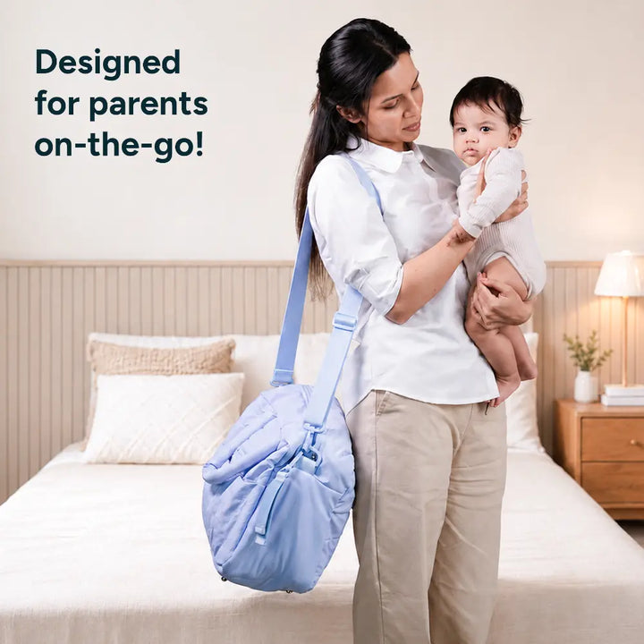 Nintara Baby Diaper Duffle Bag for Mothers, Travel Bag with 11 Compartments - Beige