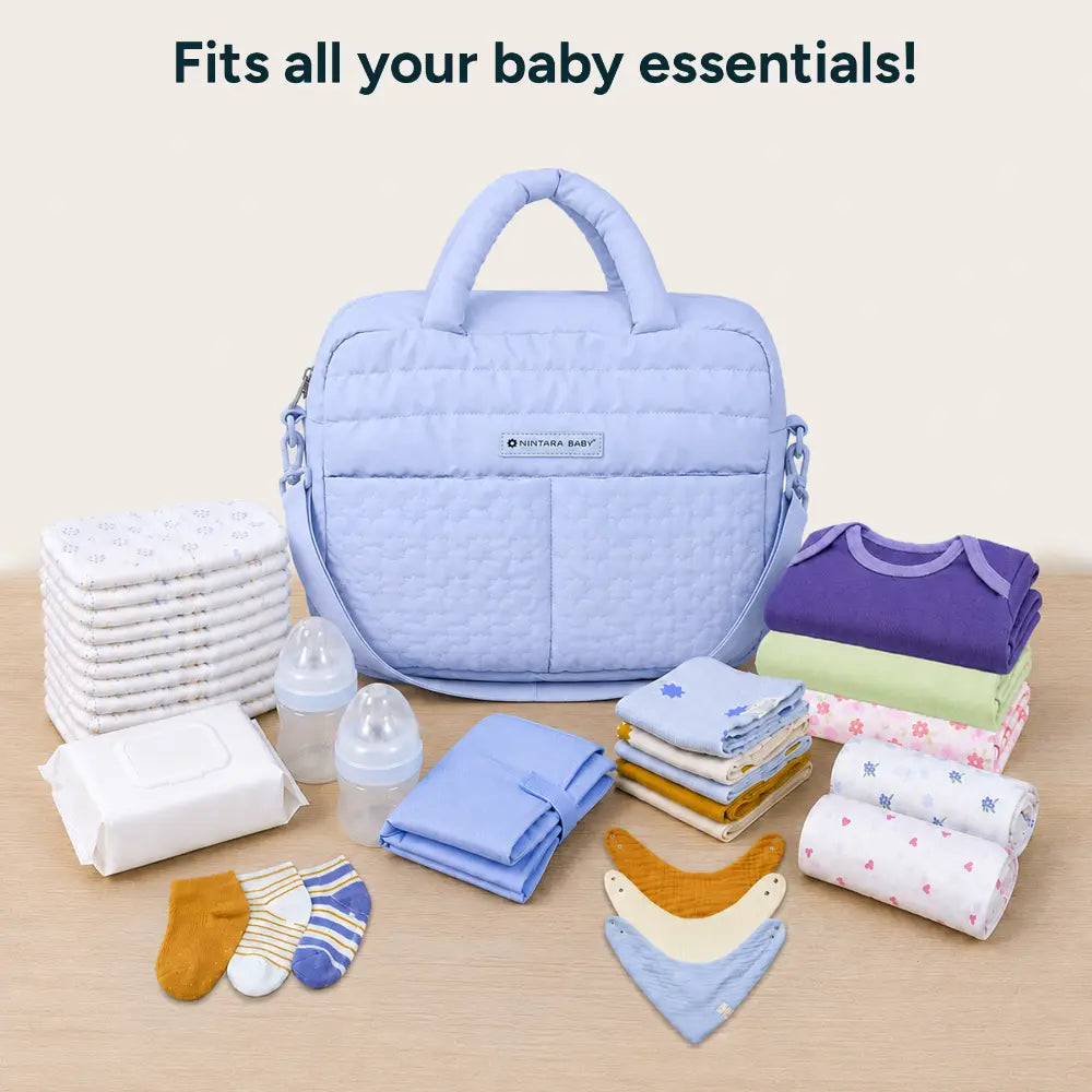 Nintara Baby Diaper Duffle Bag for Mothers, Travel Bag with 11 Compartments - Beige