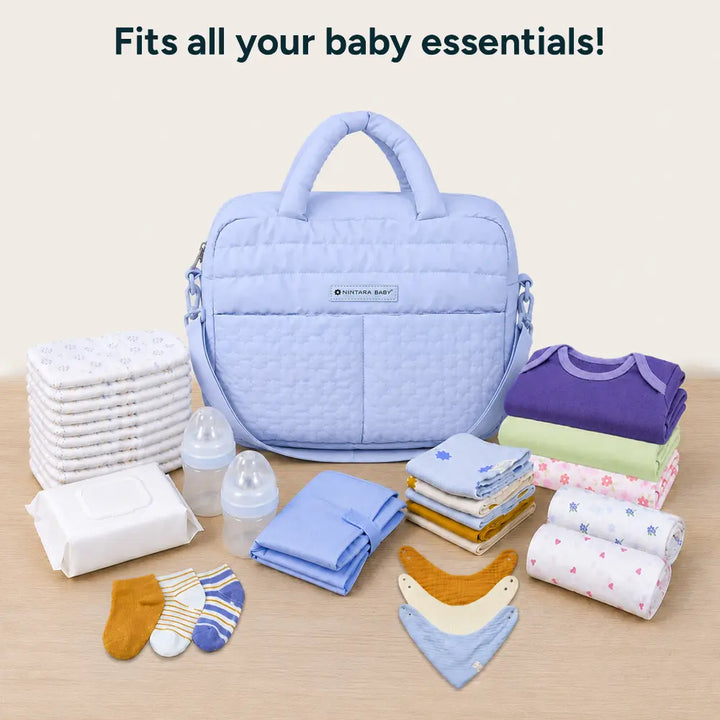 Nintara Baby Diaper Duffle Bag for Mothers, Travel Bag with 11 Compartments - Beige