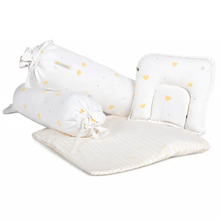 Nintara Baby 4-Piece Baby Bedding Set, 100% Cotton Nursery Bedding