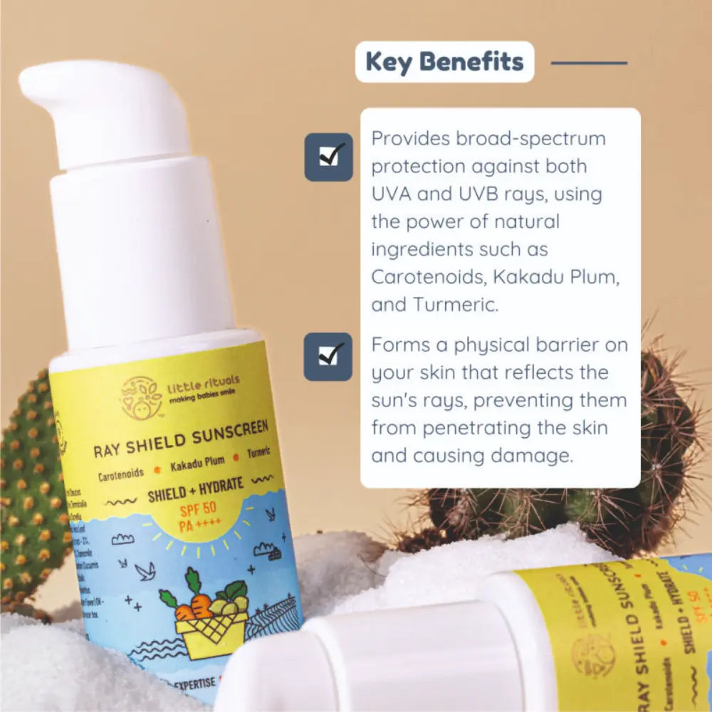 Little Rituals Organic Baby Sun Screen SPF 50+ with WiFi and Blue Light Protection
