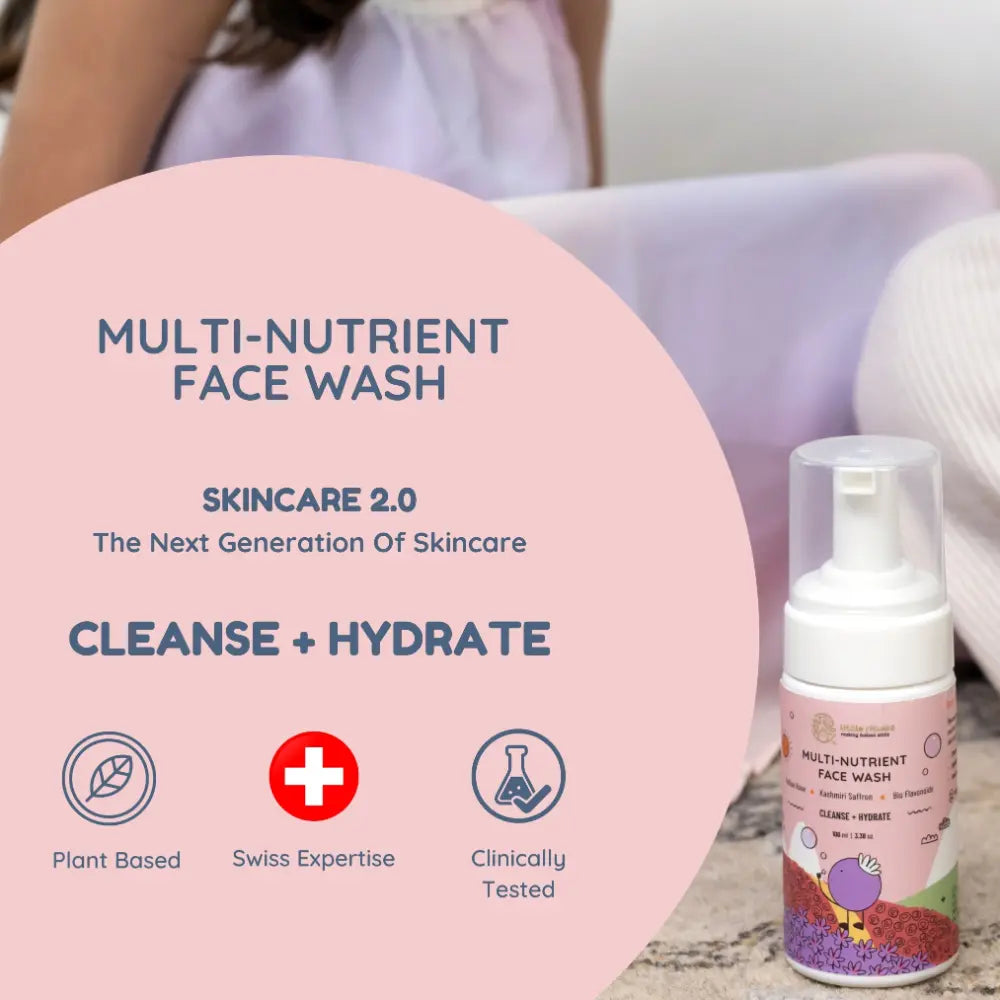 Little Rituals Multi Nutrient Foaming Baby Kids Face Wash for Babies &amp; Kids I MADE SAFE I Rose - Saffron -  Bioflavonoids  - 100 ml